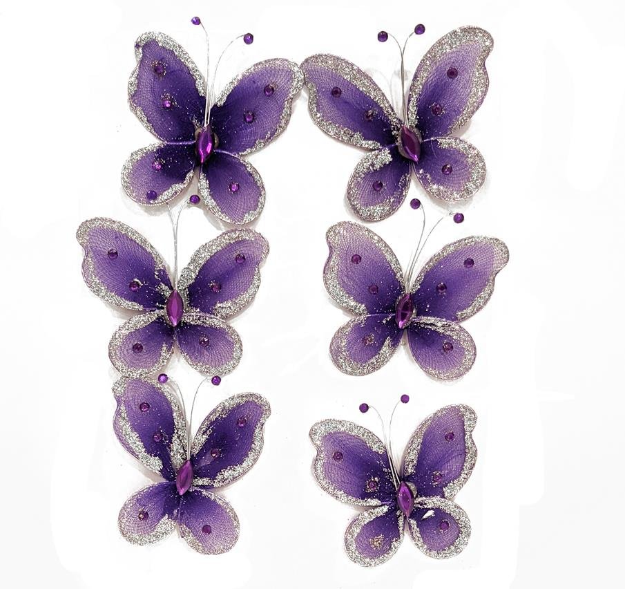 MARIPOSA VIOLETA x6