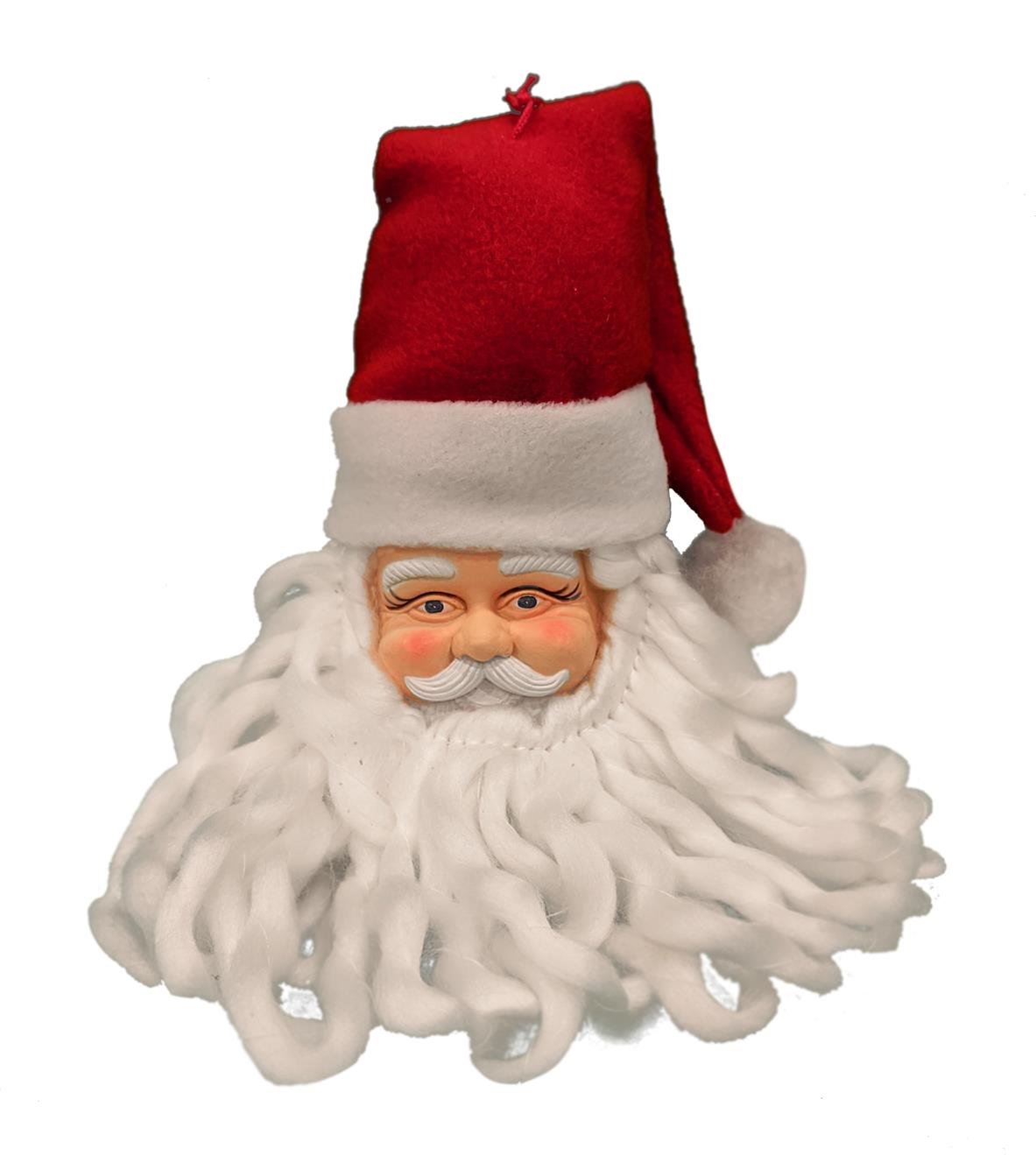 CABEZA PAPA Noel 30 CM ROJO
