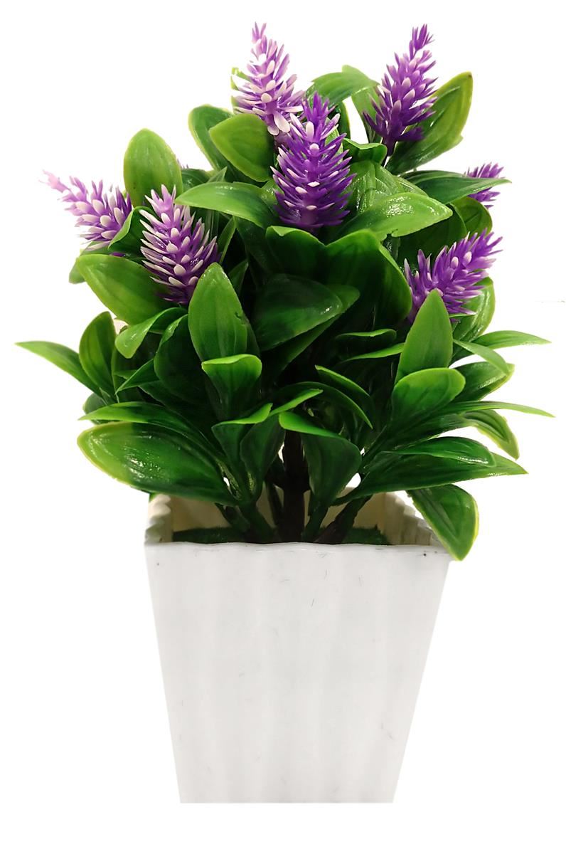 MACETA CON FLORES 20CM. 4 COLORES: ROJO. FUCSIA. VIOLETA. BLANCO